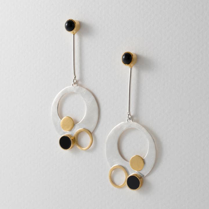 Klimt Circle Earrings for wholesale by Paula Bolton Jewelry