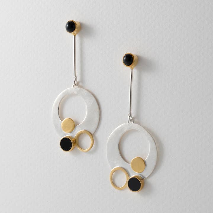 Paula Bolton Jewelry – Brincos de argola por atacado – Brincos Klimt Circle0