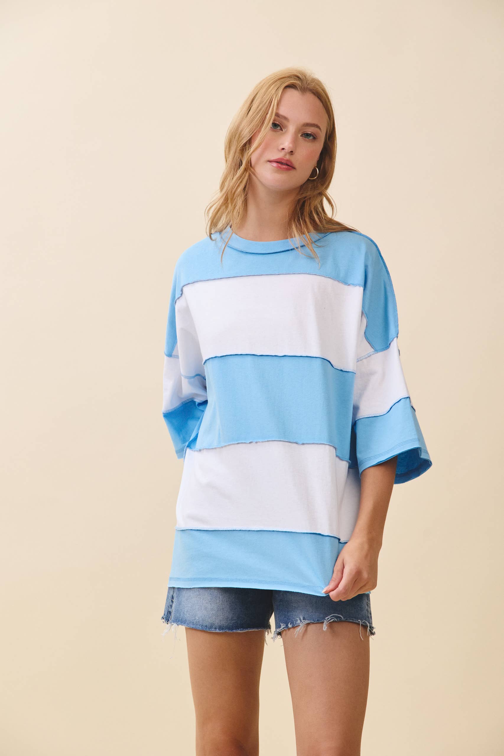 AEMI + CO - Wholesale Knit Top - Women's - 8417FN Polly Color Block Top62