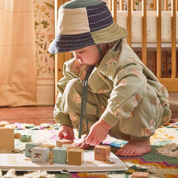 Anchal - Wholesale Bucket Hat - Kids - Checkered Baby Bucket Hat - Sage