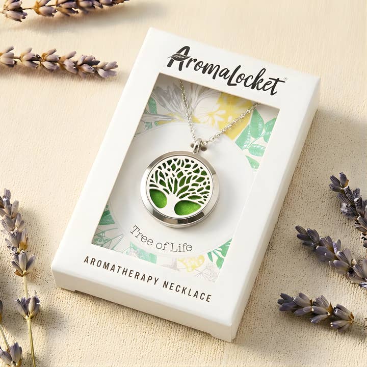 Tree of Life Essential Oil Diffuser Necklace for wholesale by Matrix Aromatherapy