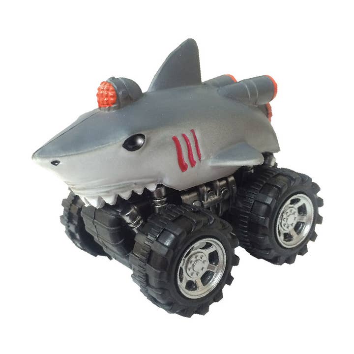 Wild Zoomies - Great White Shark Friction Pull-Back Car for wholesale by Deluxebase