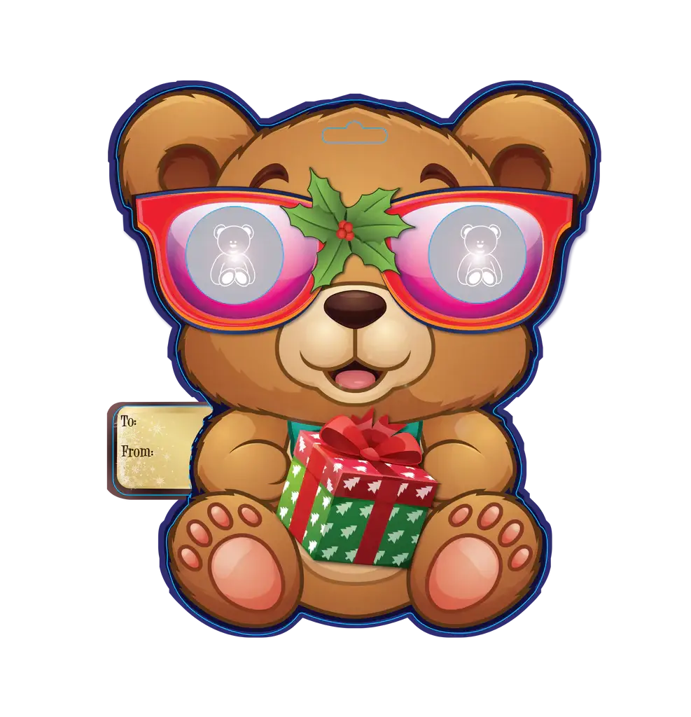 American Paper Optics, LLC - Wholesale Ornament - EyePop teddybeer 3D-kerstversiering0