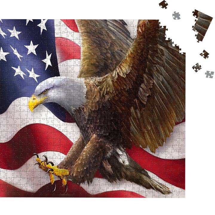 American Freedom Eagle 1000 Piece Jigsaw Puzzle for wholesale by Briarwood Lane
