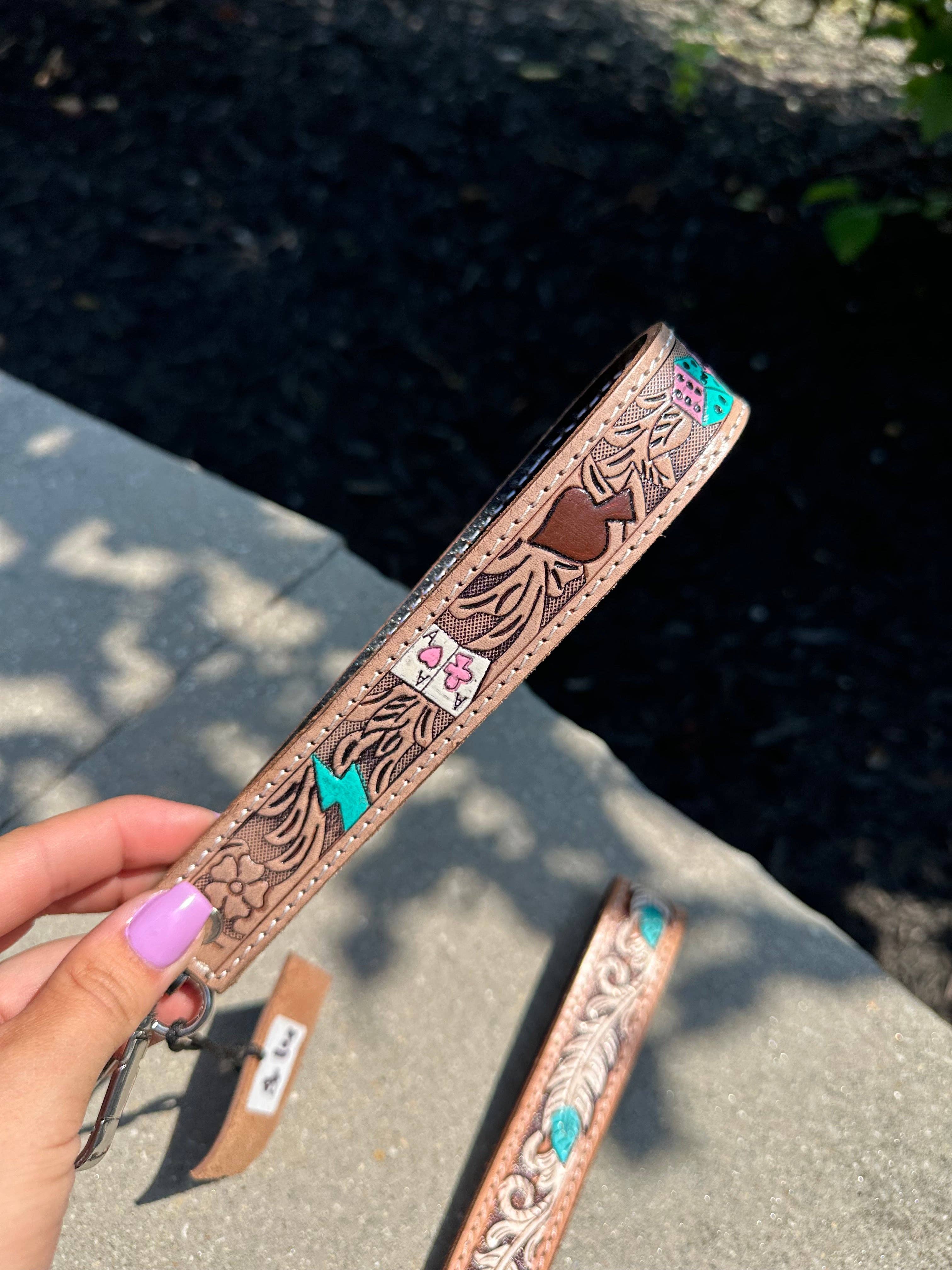 BDN Boutique - Wholesale Keychain – Women's - Tooled Leather Keychain3