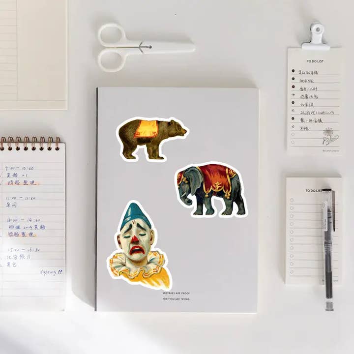 Magnifique Hearts - Wholesale Sticker - Circus Nostalgia: Retro-inspired Vintage Circus Stickers1
