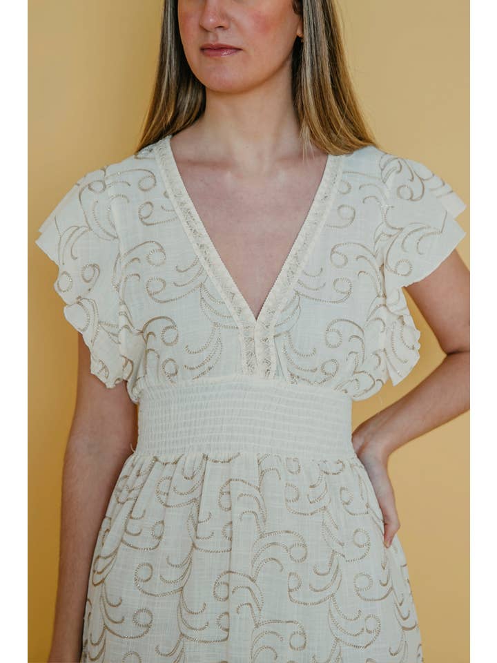 Lula Natura - Wholesale Dress - Women's - GRETA BEIGE DRESS1