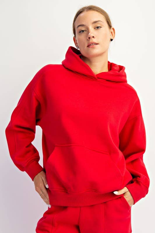 Sunday Morning - Wholesale Jacket - Women's - J383137-Oversized Fleeced Terry Hoodie18
