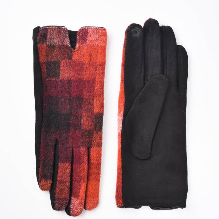 Funkyrel® Atzbranding Limited - Wholesale Gloves - Women's - Gloving - Winter Touchscreen Gloves with Plaid Patterns