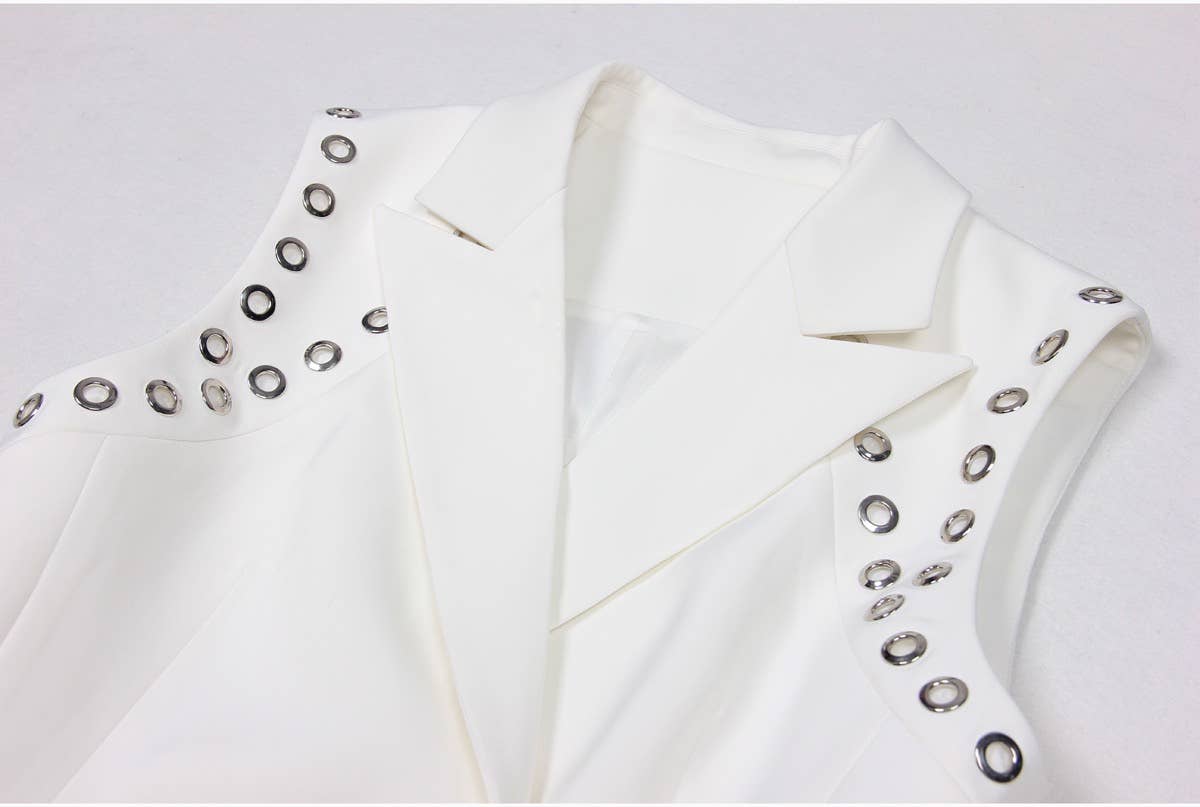 Productseeker – wholesale Klänning - Dam – DR641Y Handstansad ärmlös figursydd kostymklänning för kvinnor4