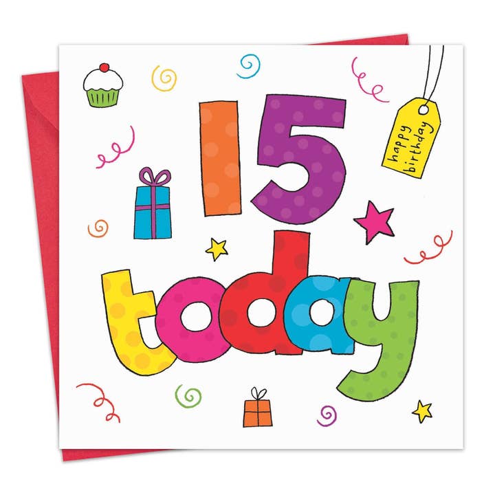 Age 15 Birthday Card for wholesale by Twizler Ltd