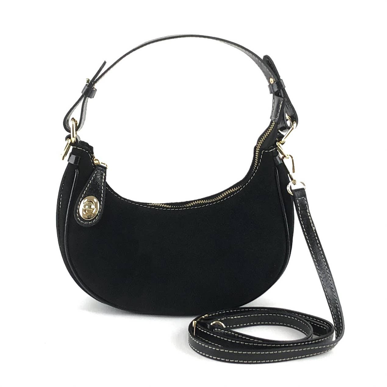 MILANO AMOUR – wholesale Shoulder bag – women's – HOBO BAG EMERY SUEDE MATCH LAMINATO 0