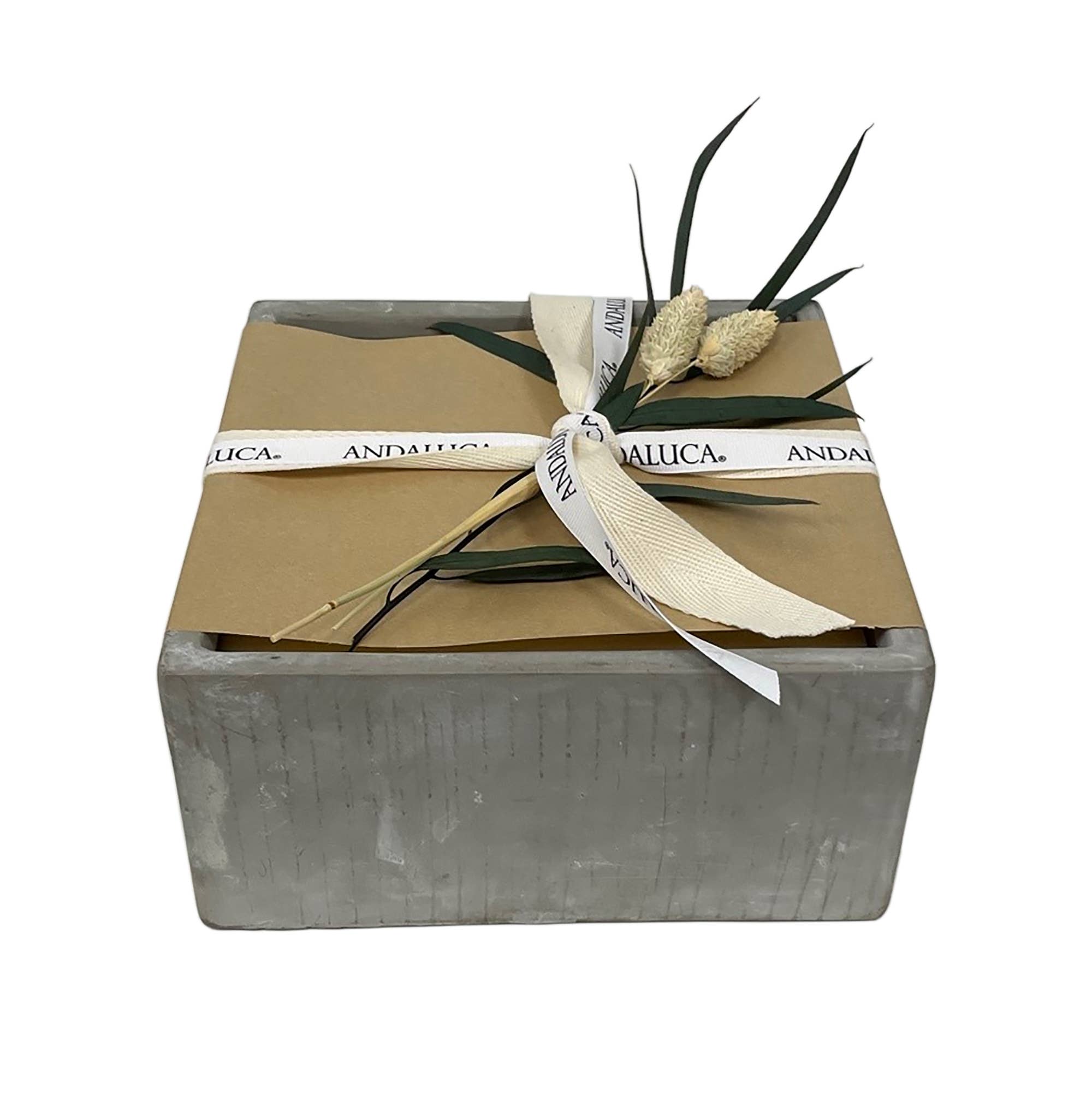 Andaluca - Wholesale Jar/Filled Candle - Cement Square Statement Candle5