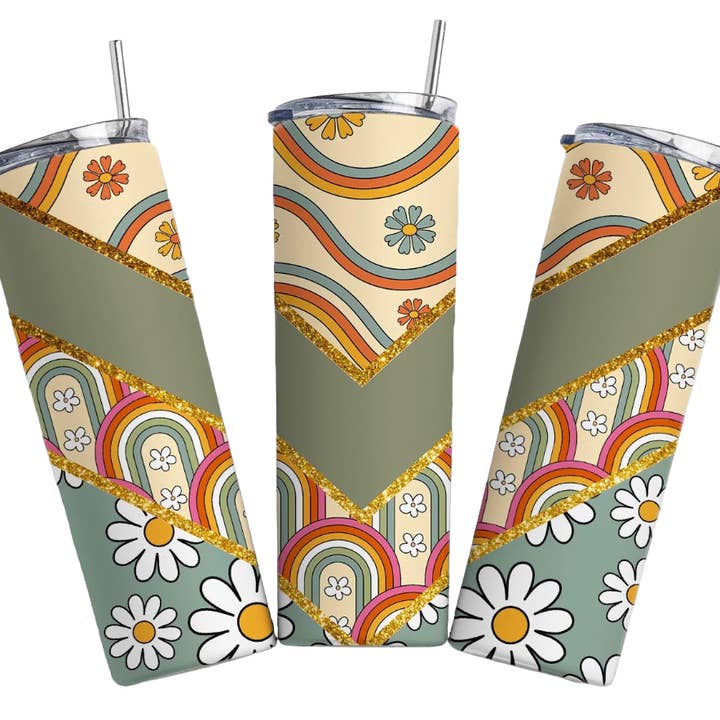 Tumbler - Retro for wholesale by The Turquoise Pistol LLC