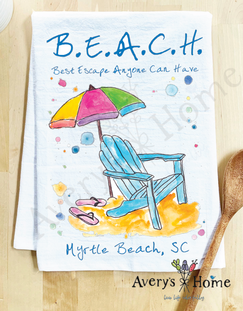 Avery's Home - Wholesale Tea Towel - Beach Vacation Souvenir Customizable Tea Towel10
