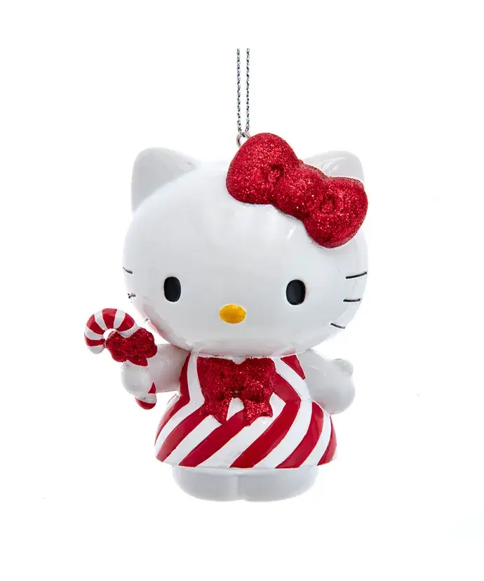 Kurt S. Adler, Inc. - Vente Objets de décoration - Ornement Hello Kitty Rouge de 3,5" avec Sucre d'Orge0