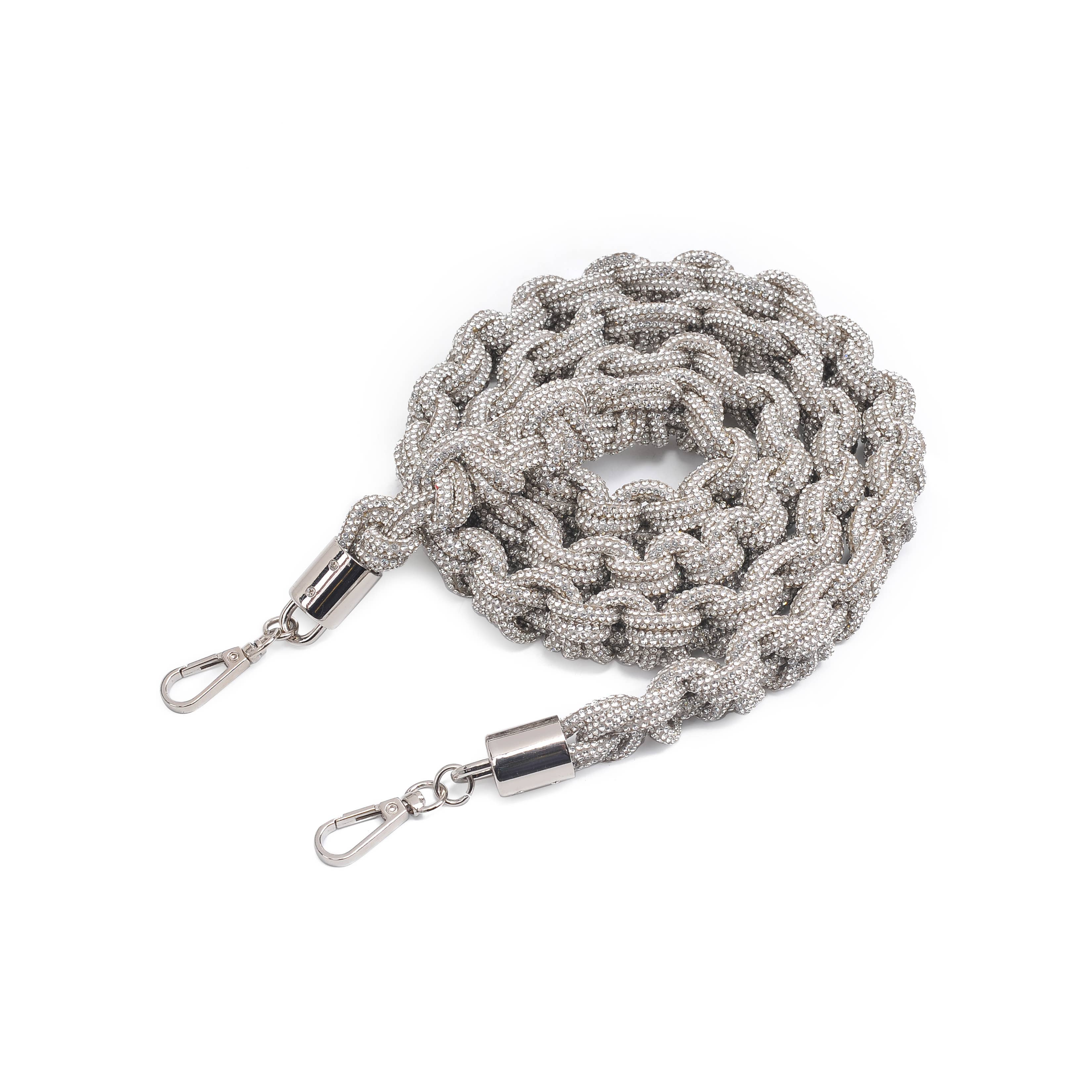 Silver Sparkling Visions Crystal Rhinestone Bag Shoulder Strap for wholesale on Faire2