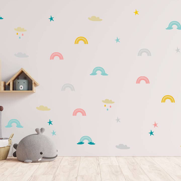 Rainbow vinyl pink and mint for wholesale by Nalí Kids