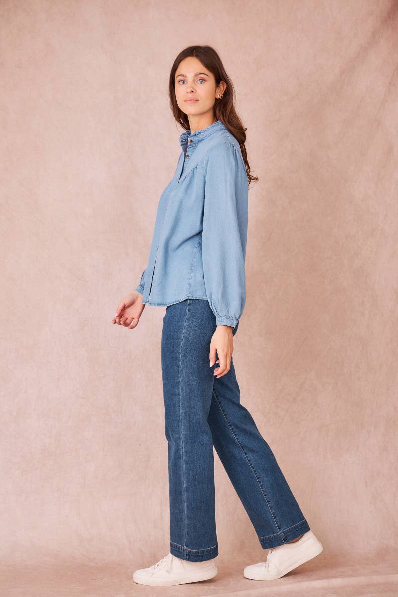 Calie Paris - Vendita all'ingrosso Camicia - Donna - THERESE – Blusa in Tencel e Cotone3