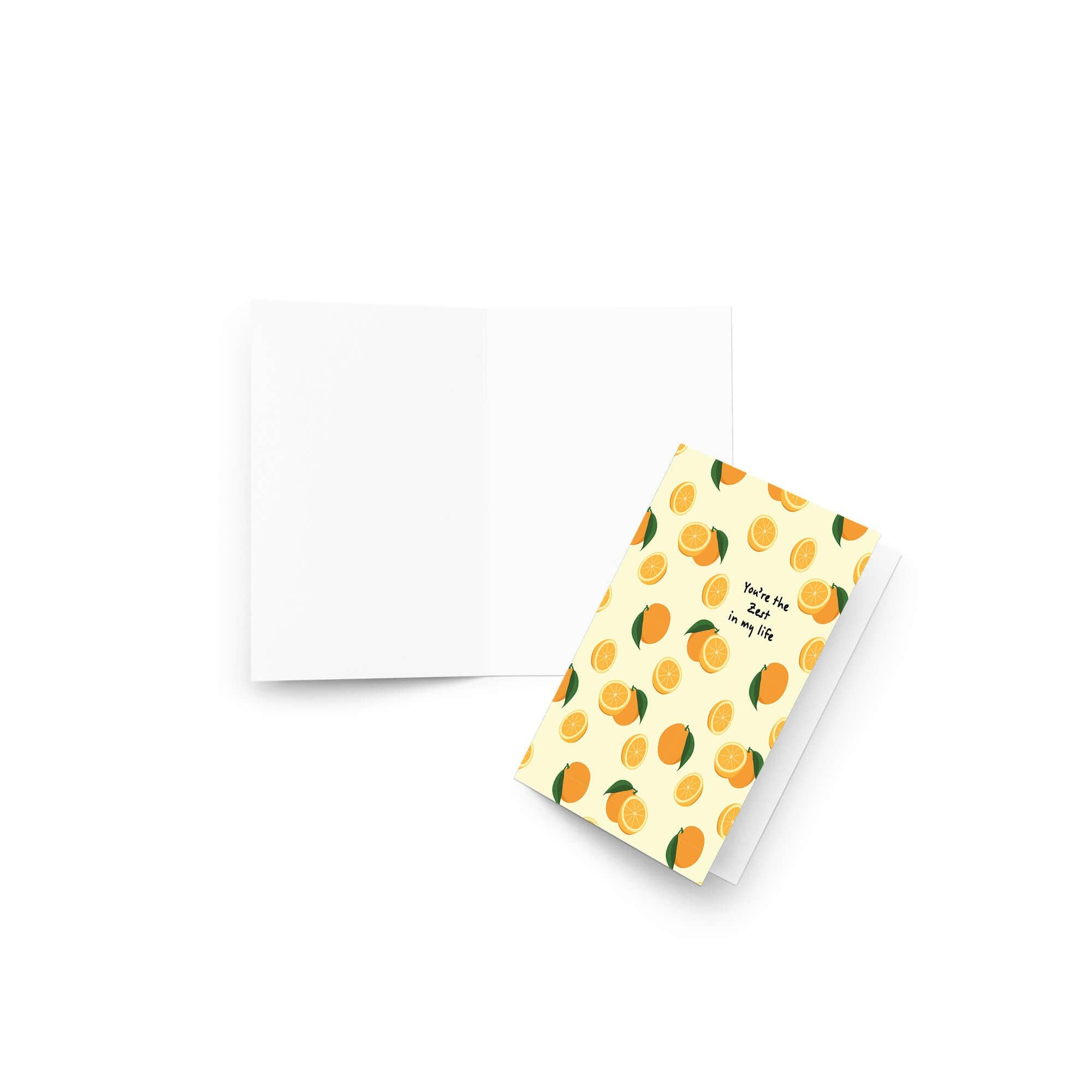 Cute Asian Cards - Wholesale Love Card - You're the Zest Asian Greeting Cards | Cut Fruit Mandarin Orange Food7