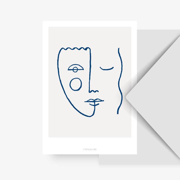 Postcard/ Faces No. 2 for wholesale by typealive