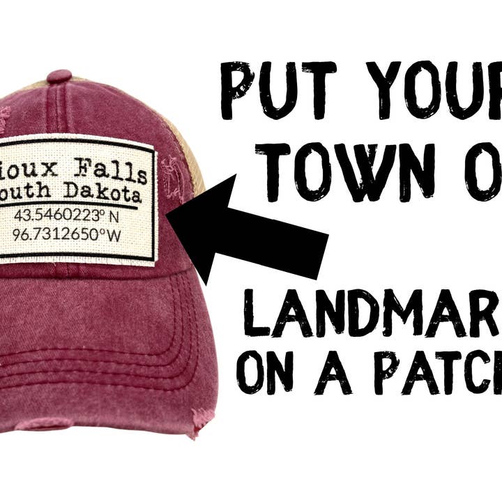 VOS CHAPEAUX PERSONNALISÉS RELATIFS À LA VILLE, À L'ÉTAT ET À LA LATITUDE ET À LA LONGITUDE pour la vente par dkhandmade