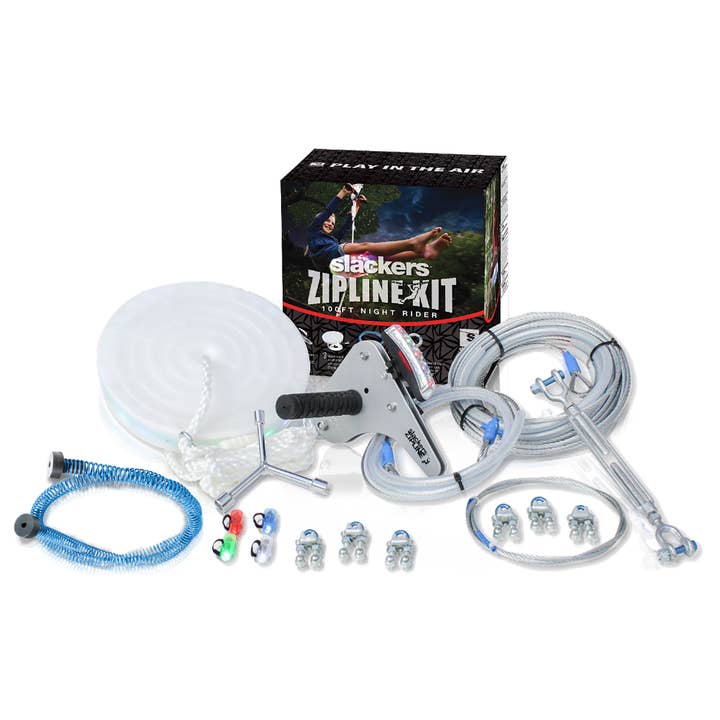 Slackers® Night Rider Zipline - 100' w/ Brake for wholesale by Bolder Play