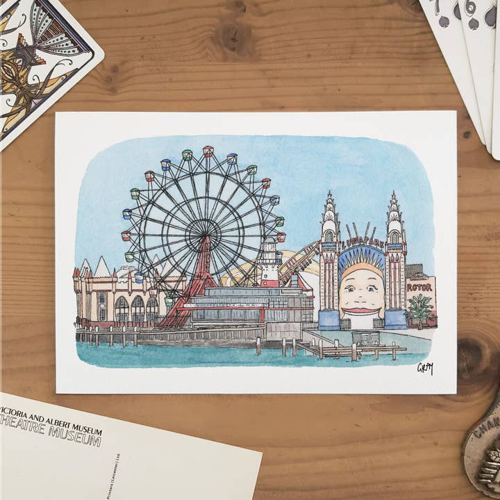 Luna Park - A5 Konsttryck för wholesale av Erlenmeyer Art
