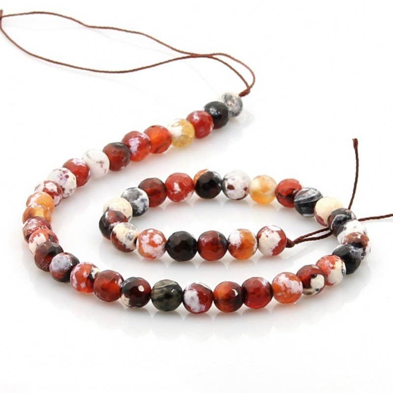 UniArt – Großhandel Perlen – Facettierte Glut-Achat-Perlen0