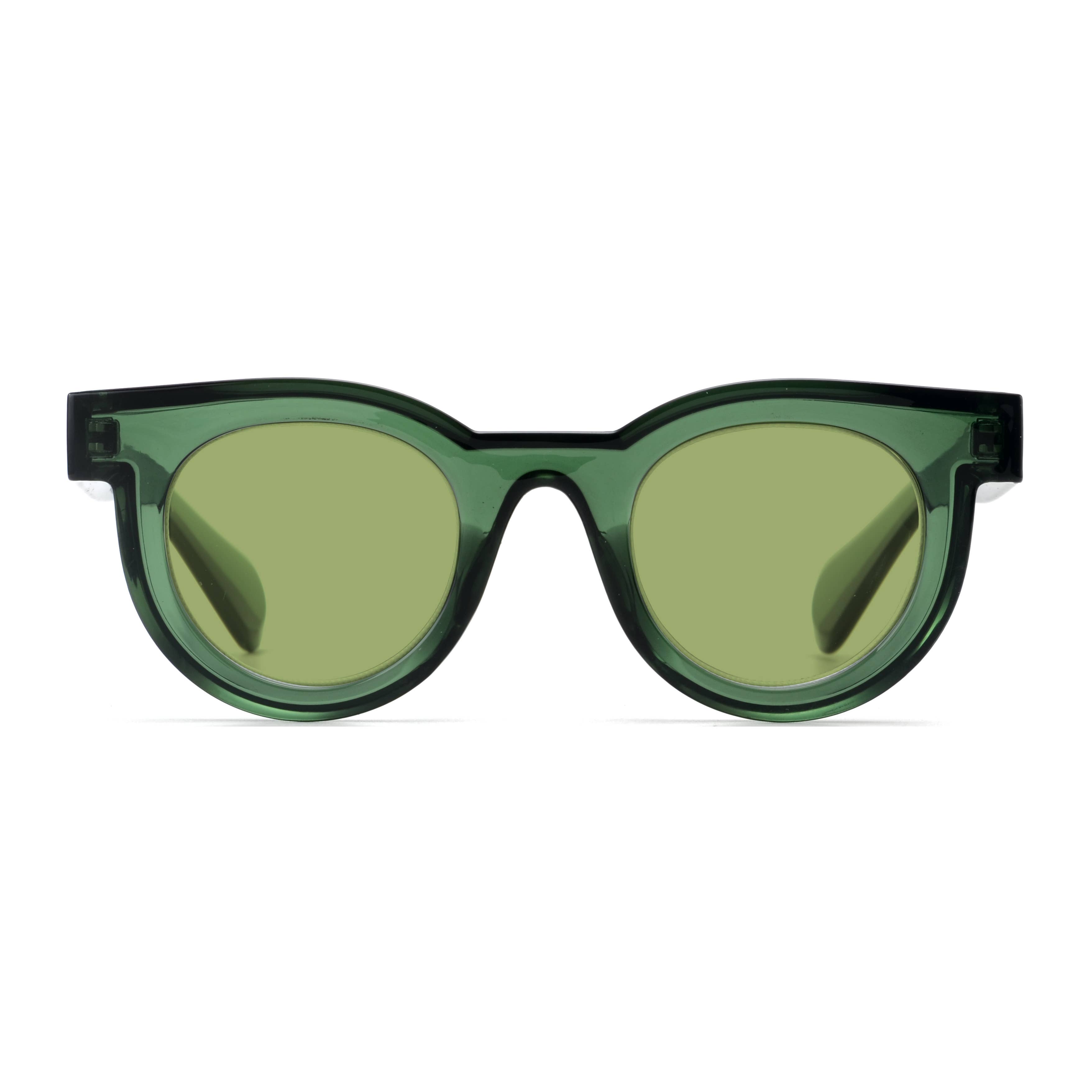 Ryan Simkhai Eyeshop - Wholesale Sunglasses - Women's - MILO |Transparent Green| Green Lens | Polarized Sunglasses2