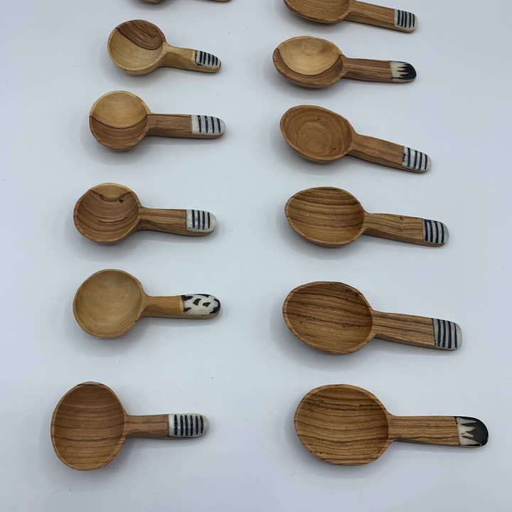 KENYAN SAFARI DESIGNS – Colher de mesa (talheres) por atacado – Colheres de Olive em Madeira7