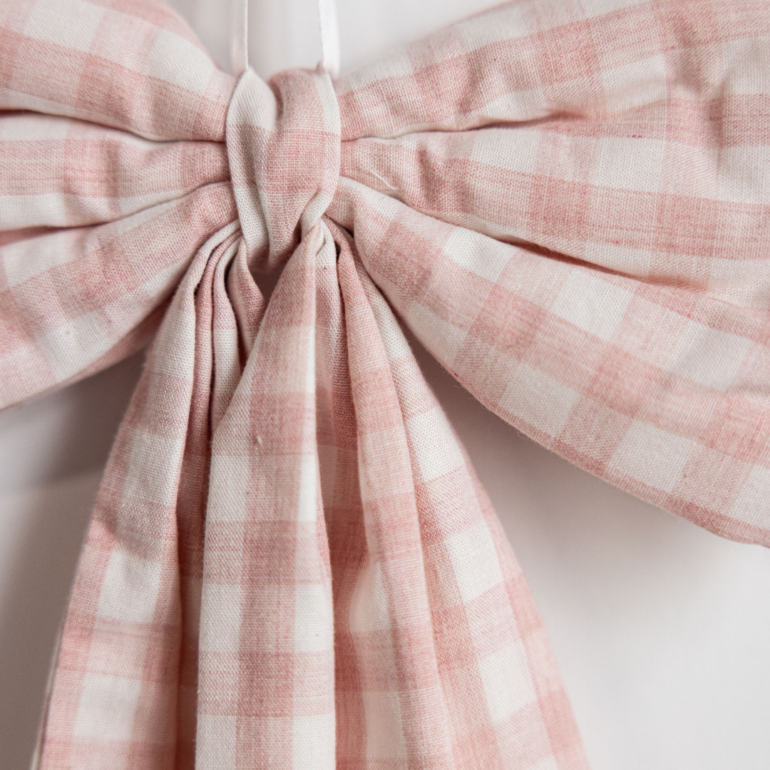 Luxe B Co - Wholesale Christmas Decoration - Pink Gingham Fabric Bows4