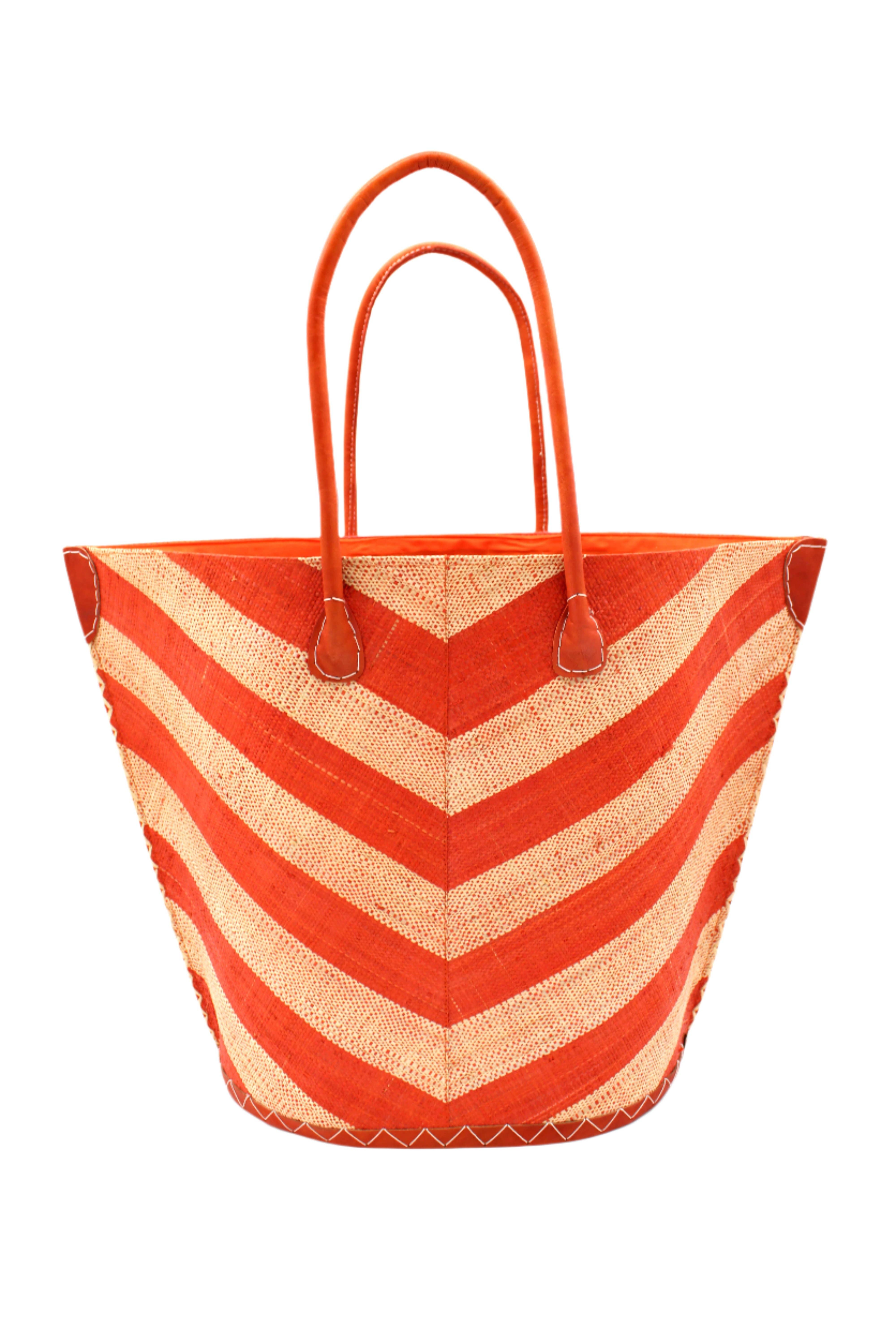Shebobo - Vendita all'ingrosso Tracolla - Unisex - Borsa Tote grande in paglia a righe larghe e motivo a spina di pesce Santa Cruz8