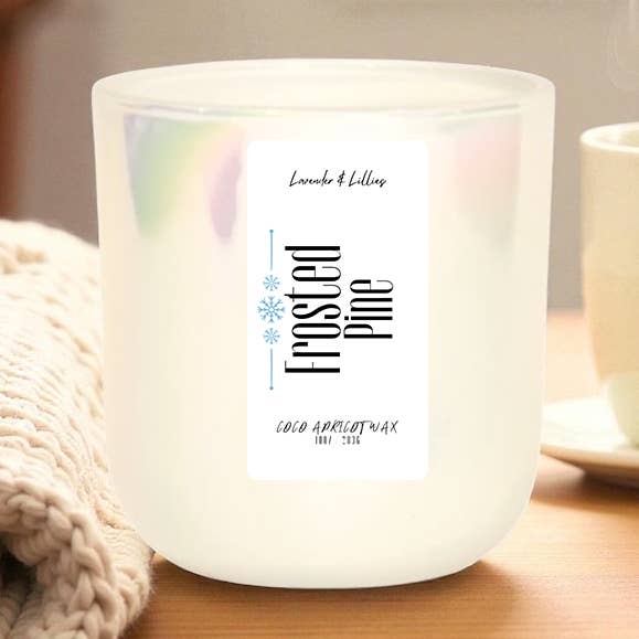 Frosted Pine -10oz Luxury Coco Apricot Woodwick Candle for wholesale by Lavender & Lillies
