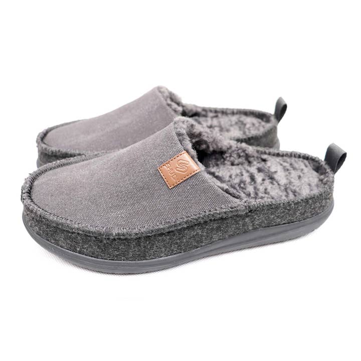 Max Mule Slipper in Grey for wholesale by Shu Da Living