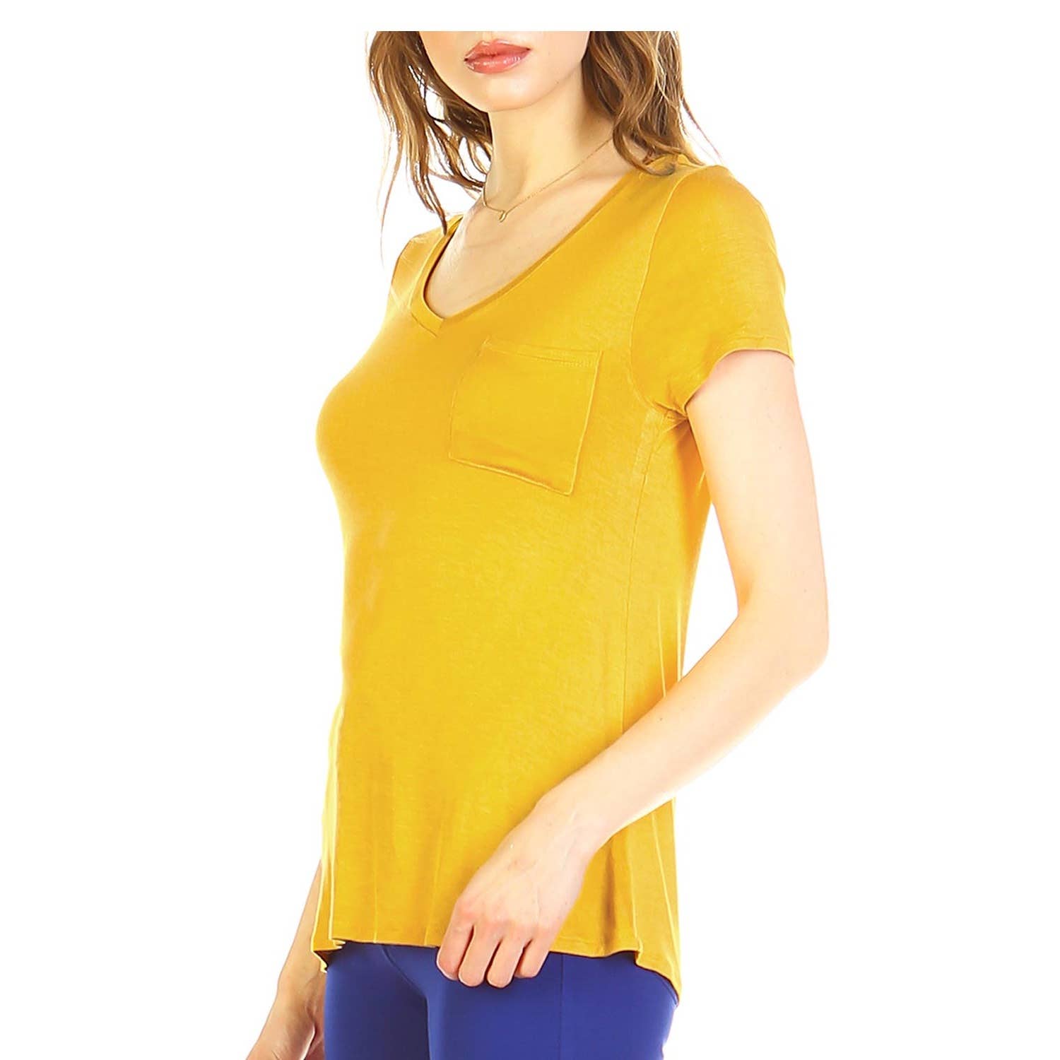 JHP Collection - Wholesale Shirt - Women's - WOMENS CASUAL SOLID V NECK SHORT SLEEVE T SHIRT9