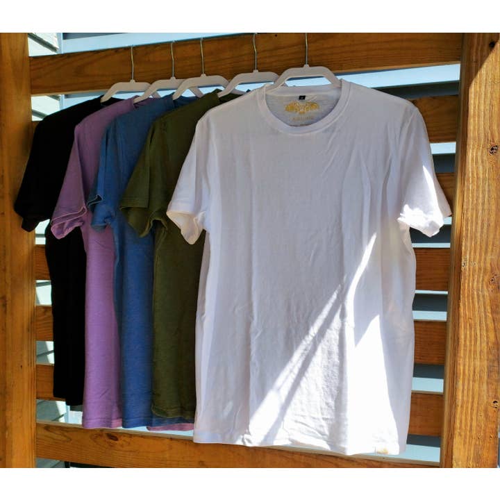 Aurelian Hemp - Wholesale T-Shirt - Men's - White Hemp T-Shirt | 55% Hemp, 45% Organic Cotton