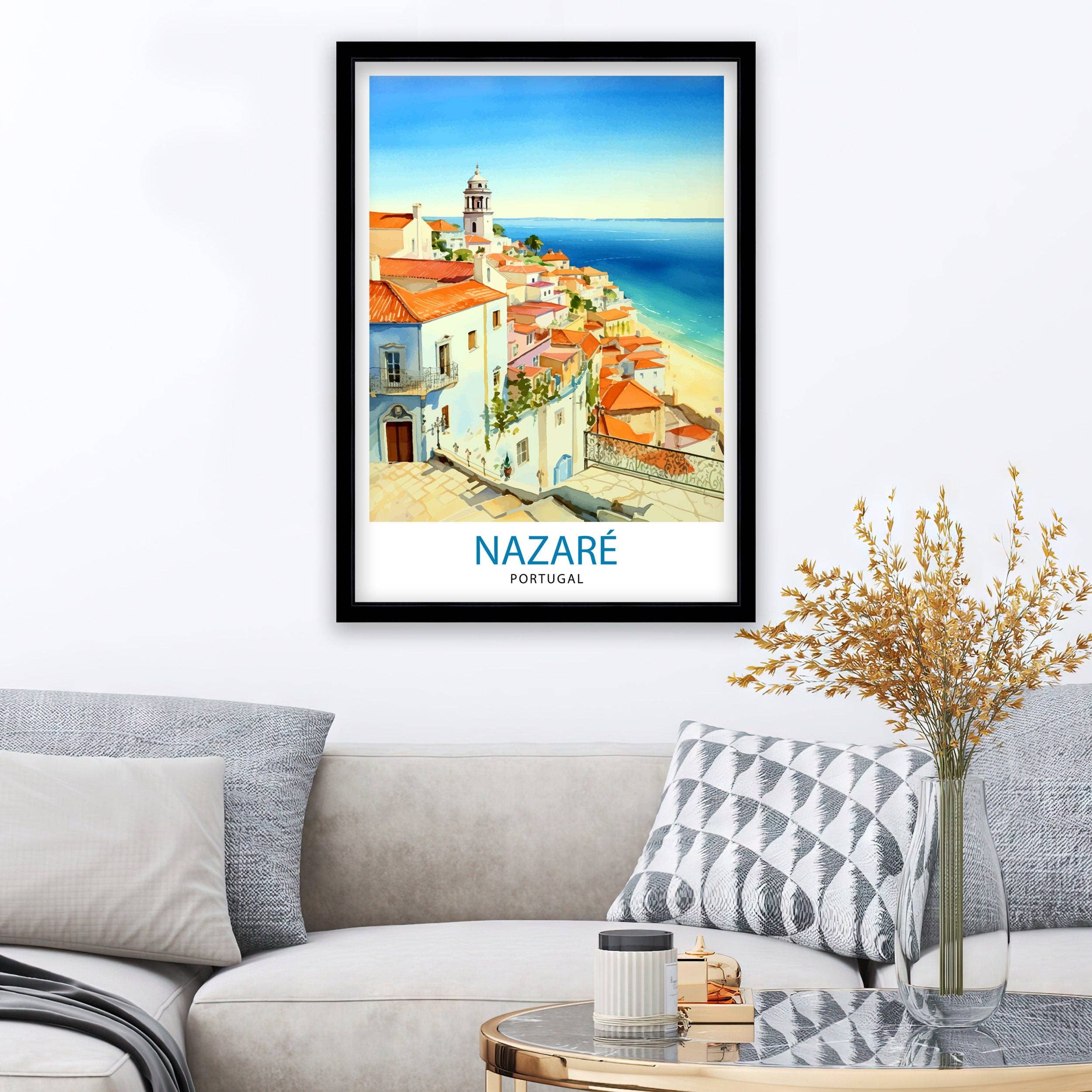 InkNPrintz – wholesale Art print – Nazare Portugal Travel Poster Nazare4