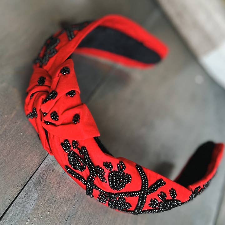 OBX Prep - Wholesale Haarband - Dames - Pootafdruk Zaad Kralen Teamgeest Topknoop Haarband – Cheer16