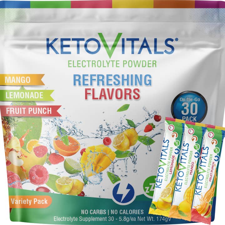 KetoVitals Electrolyte Powder Stick Packs - Original Assorted Flavors 30ct and other Purchase Wholesale vital daily health kit. Free Returns & Net 60 Terms on Faire trending on Faire.