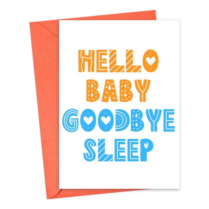 Hello Baby Card - Funny Baby Card - Cute Greeting Cards for wholesale by R is for Robo