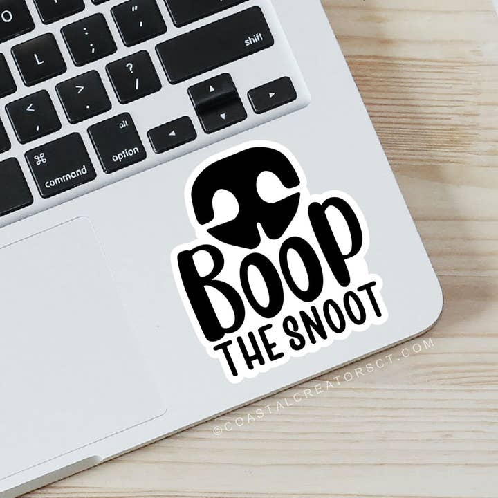 Coastal Creators of Connecticut - Wholesale Sticker - Boop the Snoot Dog Laptop Water Bottle Sticker
