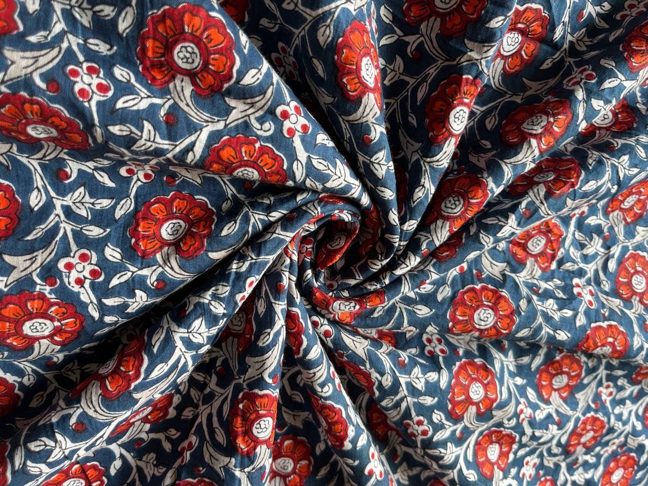 Bhawana Handicrafts - Vente Peintures pour tissu - Nouveau tissu indien en coton imprimé en blocs vendu par The Yard3