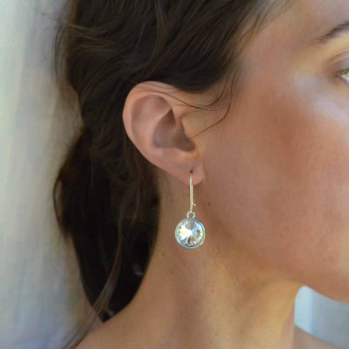 Sela+Sage - Vente Boucles d'oreilles pendantes - Boucles d'oreilles flottantes en cristal