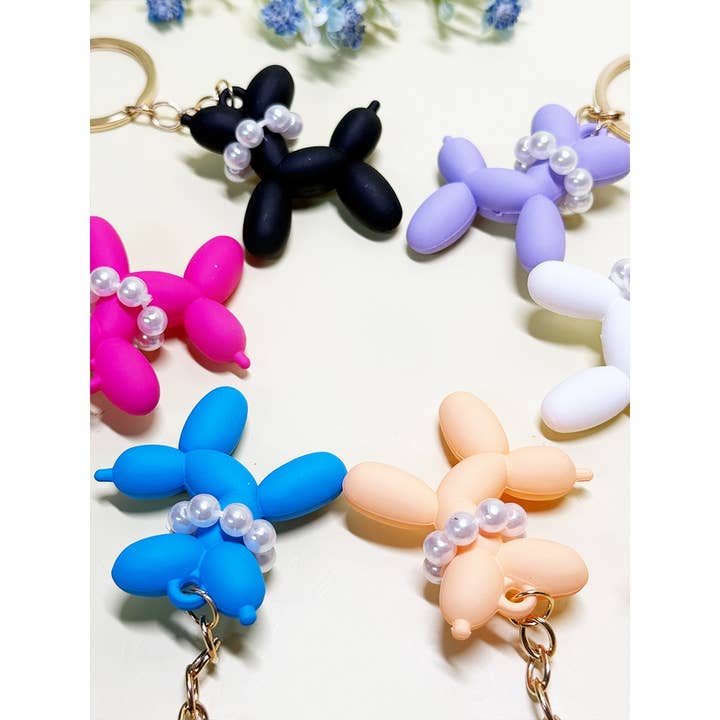 ASSORTED COLOR Colorful Puppy Theme Keychain for wholesale on Faire7