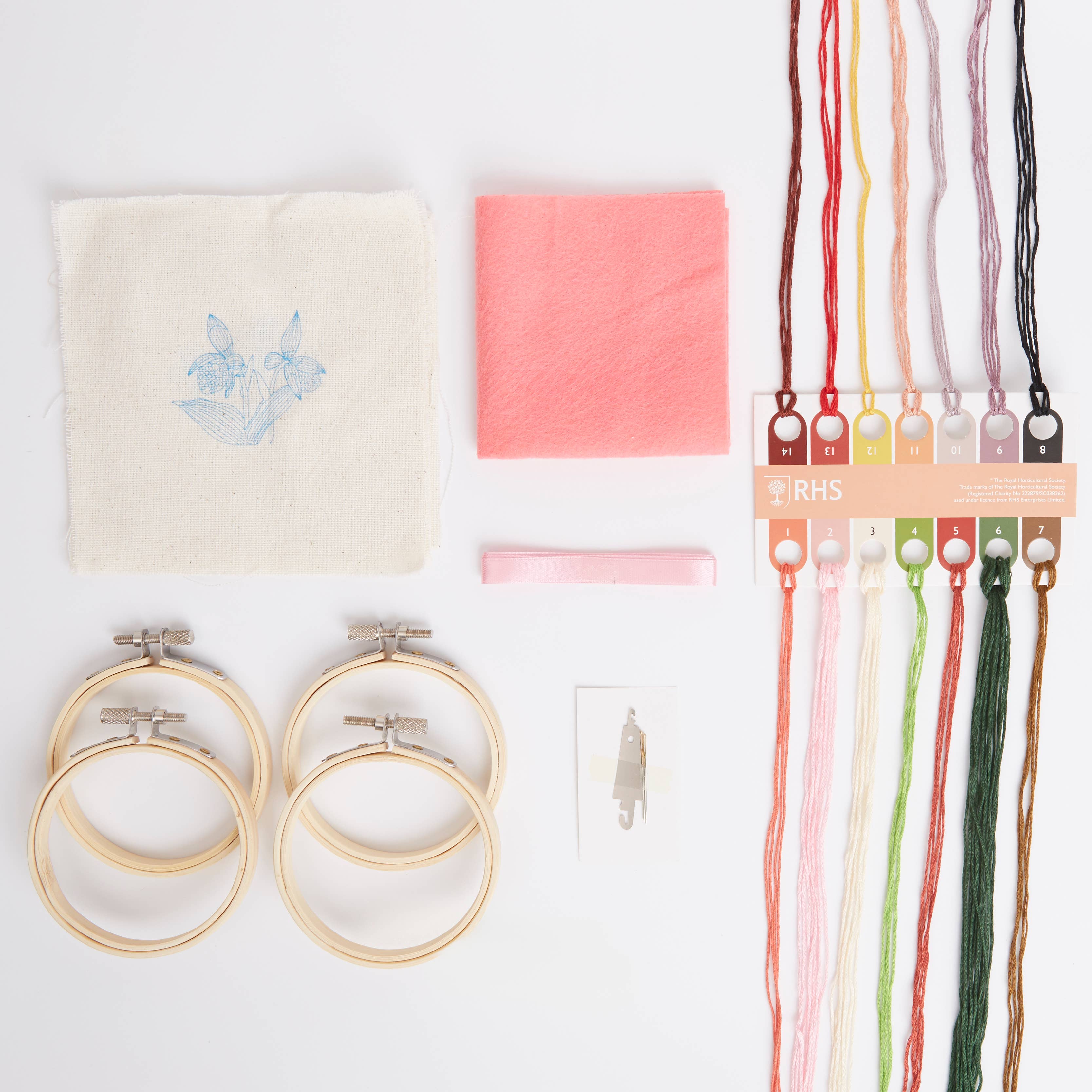 West Design Products - Wholesale Craft sewing kit - Royal Horticultural Society Embroidery Hoop Miniature Floral3