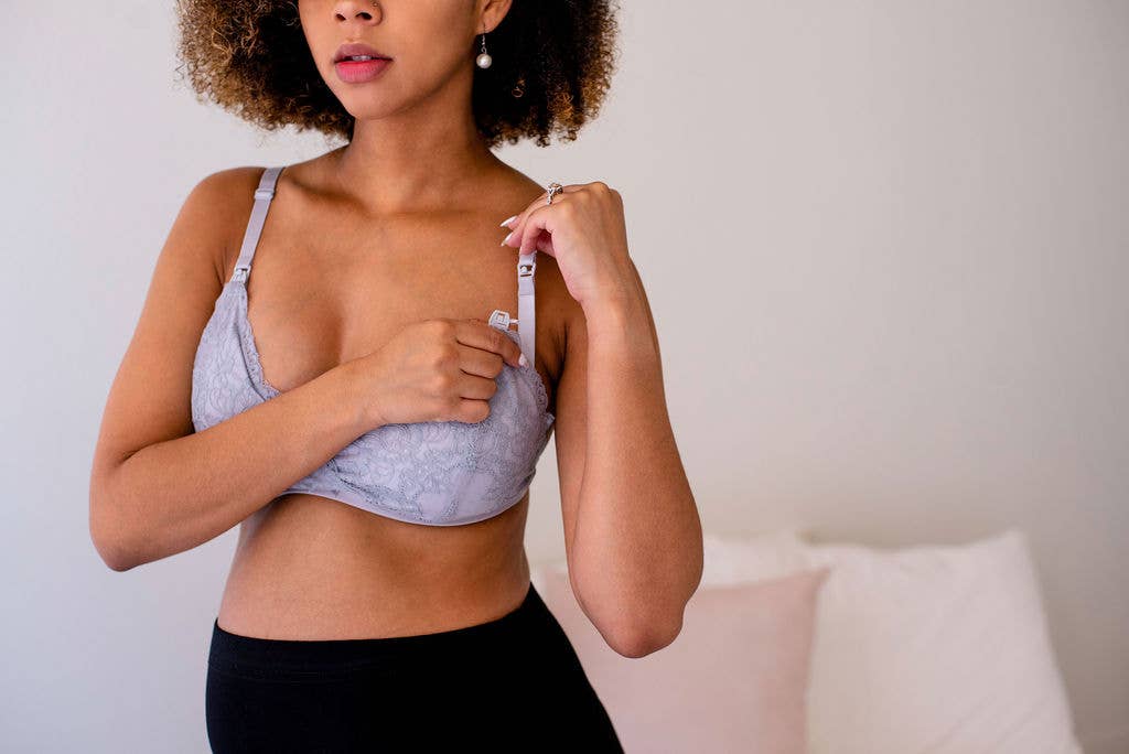 Gris Francés Bralette de lactancia de encaje (gris francés) de venta al por mayor en Faire6