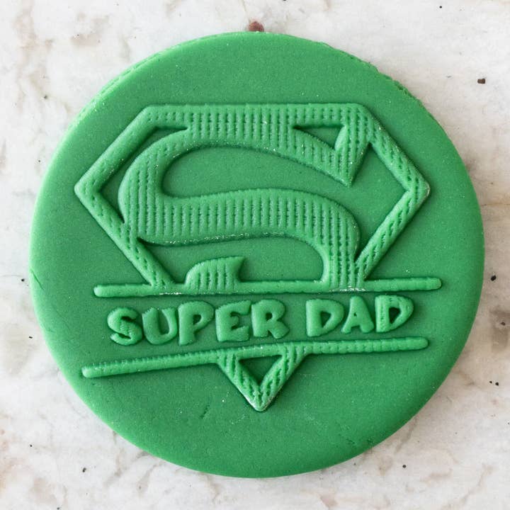 Tampon à embosser SuperDad PopUp pour la fête des Pères pour la vente par Cut Bake Stamp