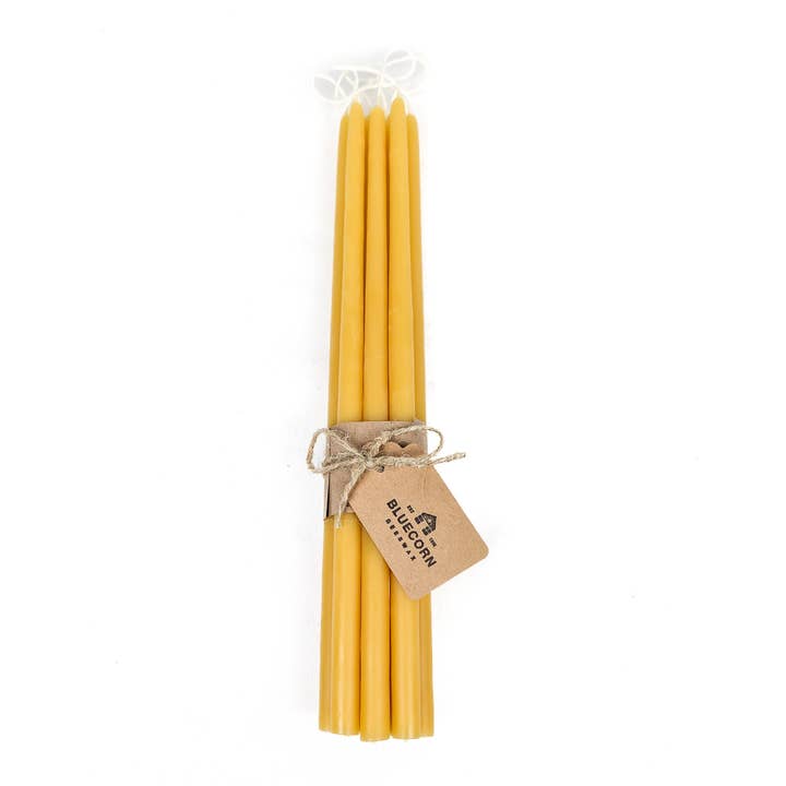 Bluecorn Candles - Wholesale Tapered Candle/Candlestick - NEW: Hand-Dipped Thin Beeswax Tapers