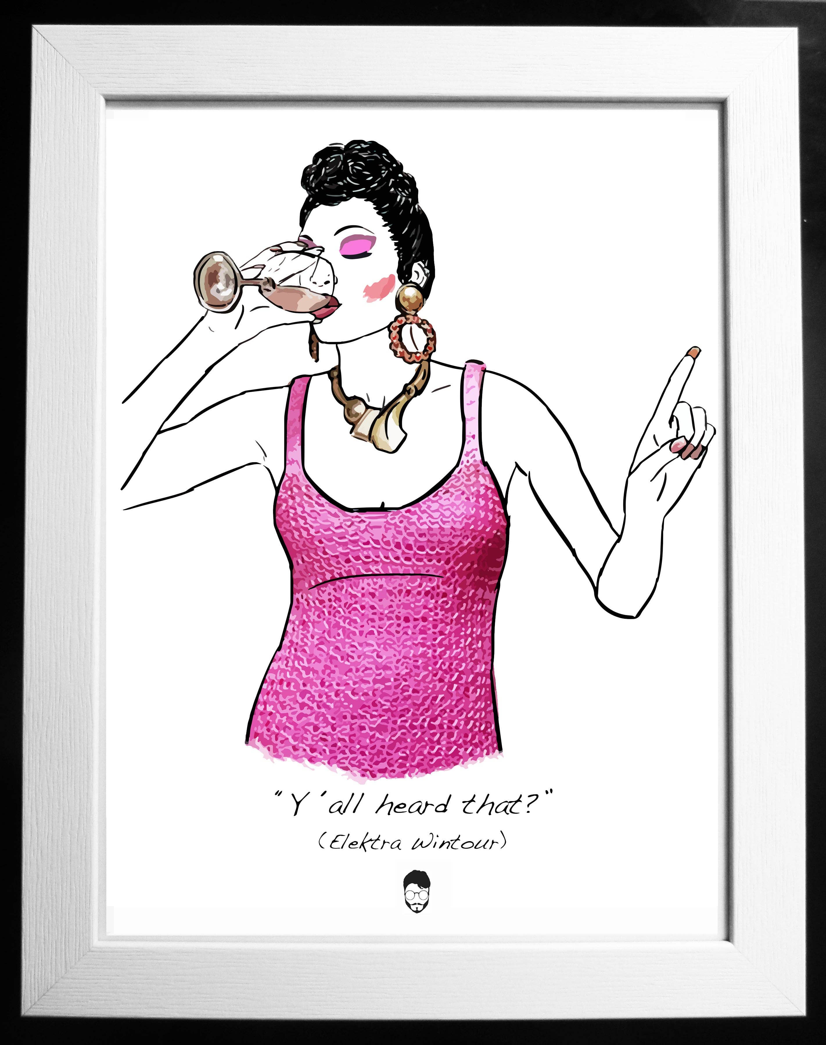 El loco del Pelo Rizo - Wholesale Art Print - Elektra Wintour, Pose.